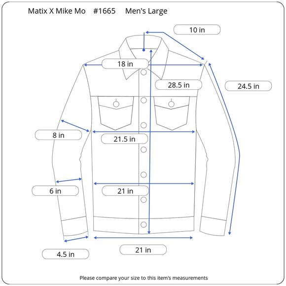 Snap Flannel Shirt Matix Mike Mo Collab Men’s Large Blue Black Plaid Skatewear - Picture 12 of 12